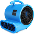blessny 1/2 HP ETL Listed Carpet Dryer Fan, 2600 CFM Air Blower Mover for Home Drying, 15 Ft Long Cord Portable Floor Blower Fan with 3-Speeds Daisy Chain Function (Blue)