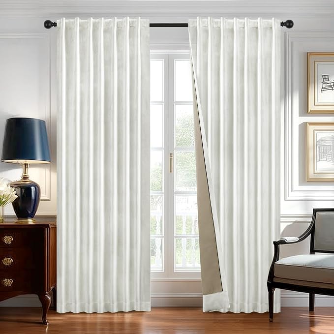 Deconovo Blackout Curtains for Bedroom Living Room Back Tab 96 Inches Long | by Unknown
