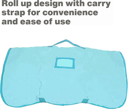 EVERYDAY KIDS Toddler Nap Mat with Removable Pillow -Underwater Mermaids- Carry Handle with Fastening Straps Closure, Rollup Design, Soft Microfiber for Preschool, Daycare Sleeping Bag, Ages 2-6 years