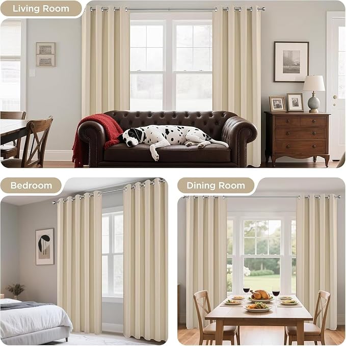 Joydeco Blackout Curtains 84 Inch Length 2 Panels Set, Thermal Insulated Long - Image 8
