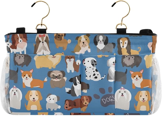 Dogs Cute tag8 Bedside Caddy Storage Bag Bedside Organizer - Image 2