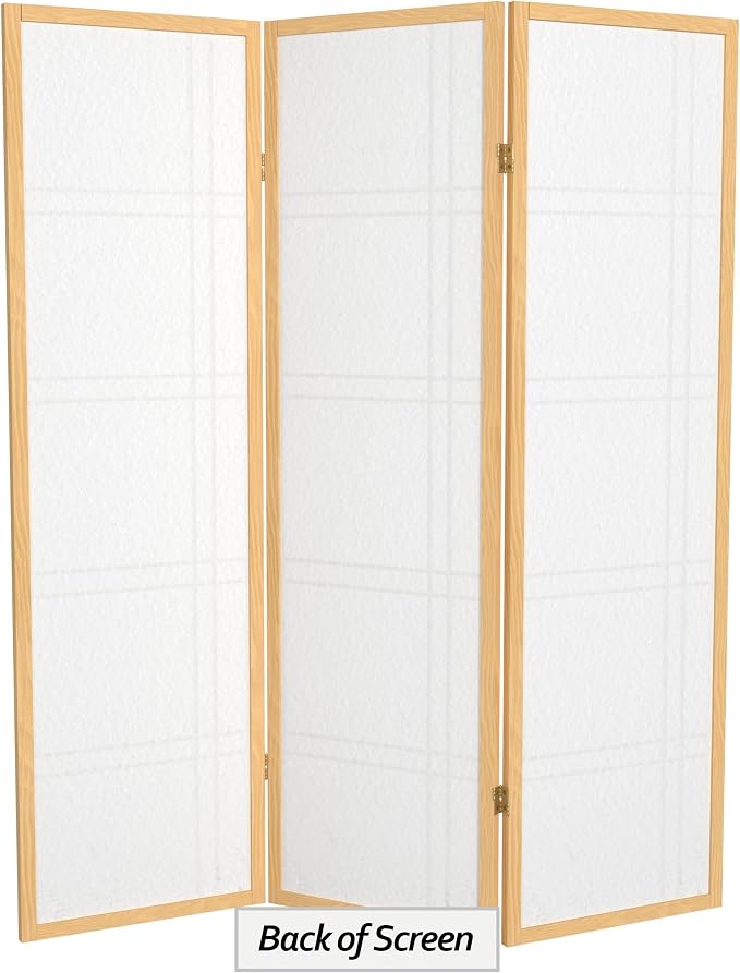 Red Lantern 5 ft. Tall Double Cross Shoji Screen - Image 6