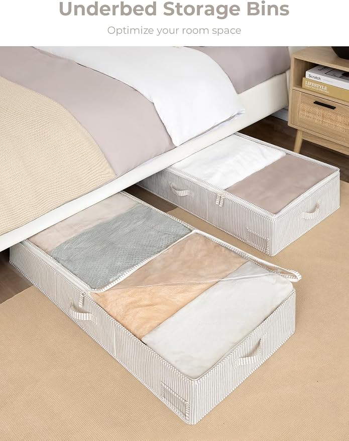 StorageWorks 7 Inch Low Profile Under Bed Storage Containers - Image 5