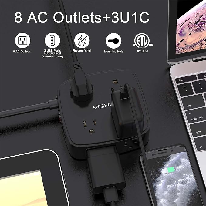 10 Ft Surge Protector Power Strip - Image 2