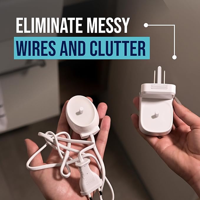 ProofVision Electric Toothbrush Wall Charger for US Socket for Philips 1000 to 7000 Series | Portable Philips Charging Station, Wireless, IPX7 Seal, with 2 Compatible Toothbrush Heads