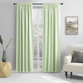 Light Green Blackout Curtains 96 inch Length by DONREN