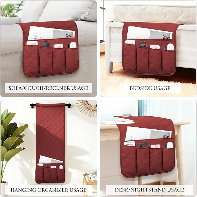 Armchair Caddy for Recliner, Non Slip Sofa Arm Organizer, Couch Side Storage - Image 5