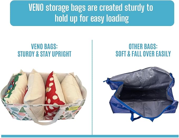 VENO 4 Pack Moving Bags, Large Christmas Storage Bins - Image 6