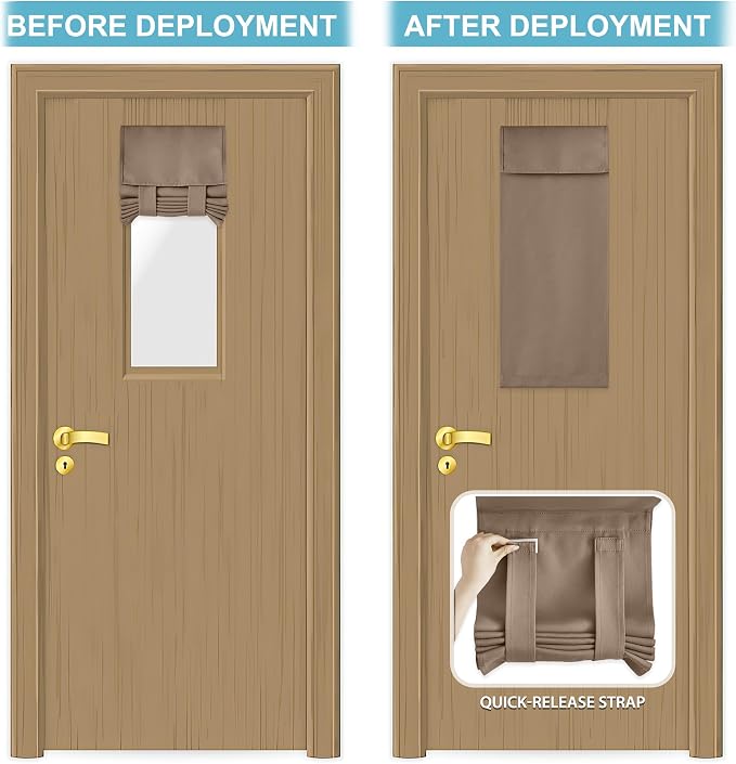 RYB HOME Front Door Window Covering Tie Up Small Sidelight Curtain Blackout | - Image 5
