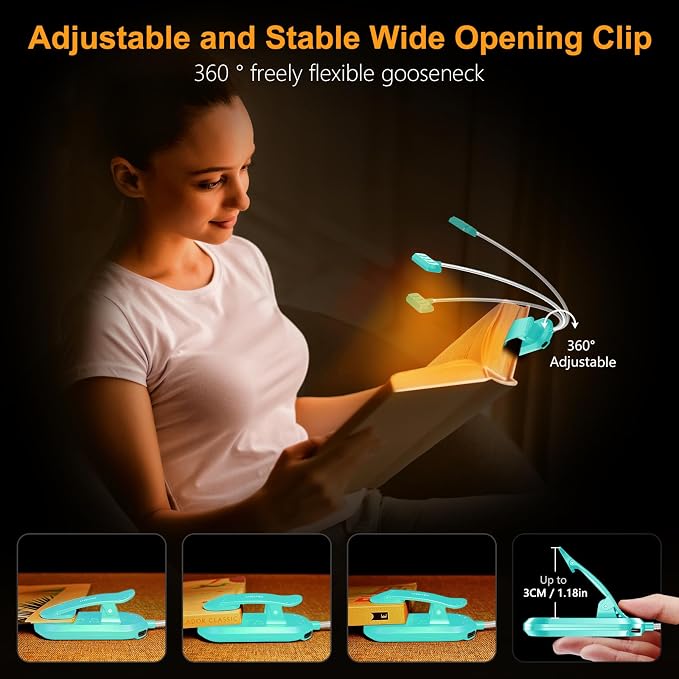 Gritin Rechargeable Book Light for Reading in Bed - Image 5