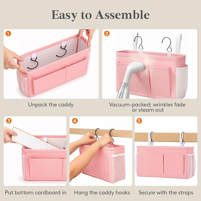 Lifewit Bedside Caddy Storage Organizer, Hanging Storage Bag - Image 8