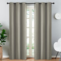 Yakamok Blackout Curtains 38x84 inch Taupe Thermal Drapes-Bedroom | 2 panels by Yakamok