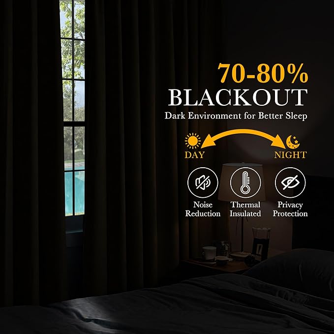 PONY DANCE Extra Long Blackout Curtains 108 inches Long - Image 3