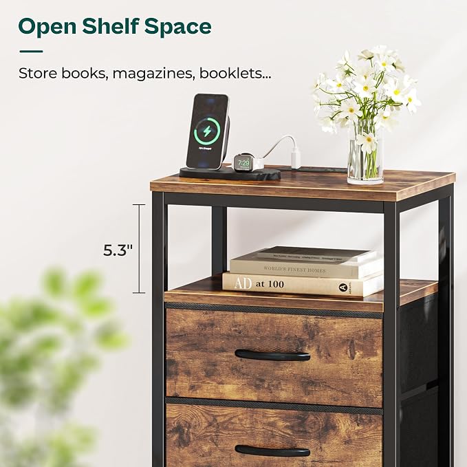 Huuger Nightstands Set of 2, Nightstand - Image 3