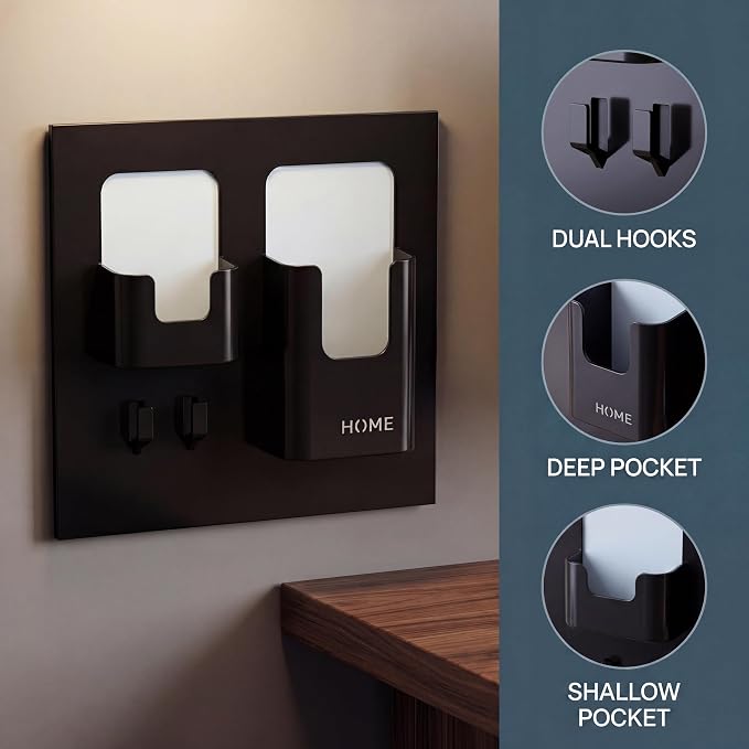 Bedside Shelf with Strong Sticky Gel, Wall Mount Organizer Holder - Image 7