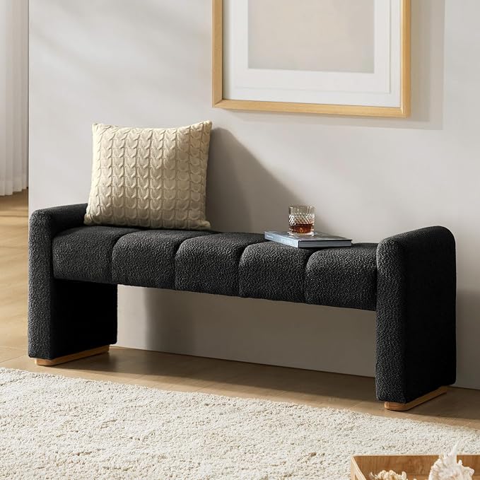 55" Upholstered End of Bed Bench - Image 3