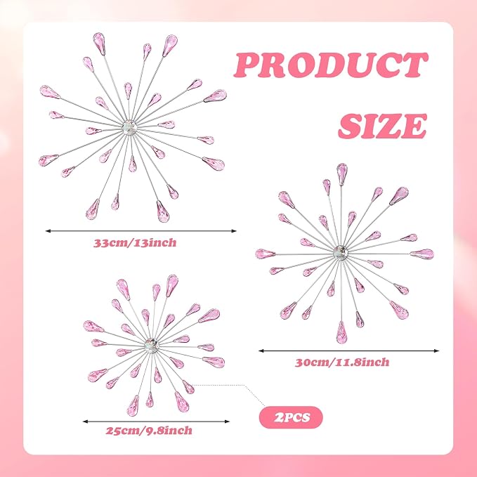 ZEXUIRU 4 Set Silver Starburst Wall Art - Image 3