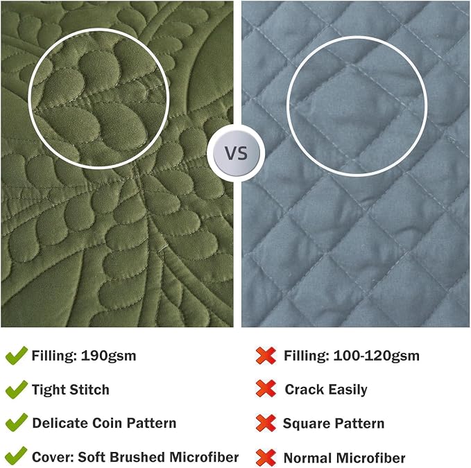 Cmfshape King Bedspread 106"x96", 3 Piece King Quilt - Image 8