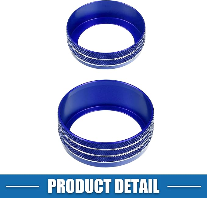A ABSOPRO Car Air Conditioner Knobs Decals AC Radio Switch Knob Cover for Dodge Durango 2014-2020 for Jeep Cherokee Grand Cherokee 2014-2021 Blue (Set of 3)