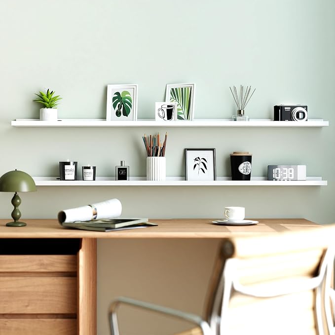 White Floating Shelves for Wall Decor, 60 in Shelf - Image 5