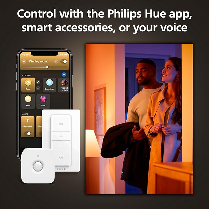 Philips Hue Datura Smart Ceiling Panel (Square 123.6in x 123.6in) White & Color Light, Bluetooth Compatible, Voice Control with Alexa, Apple Home & Google Assistant