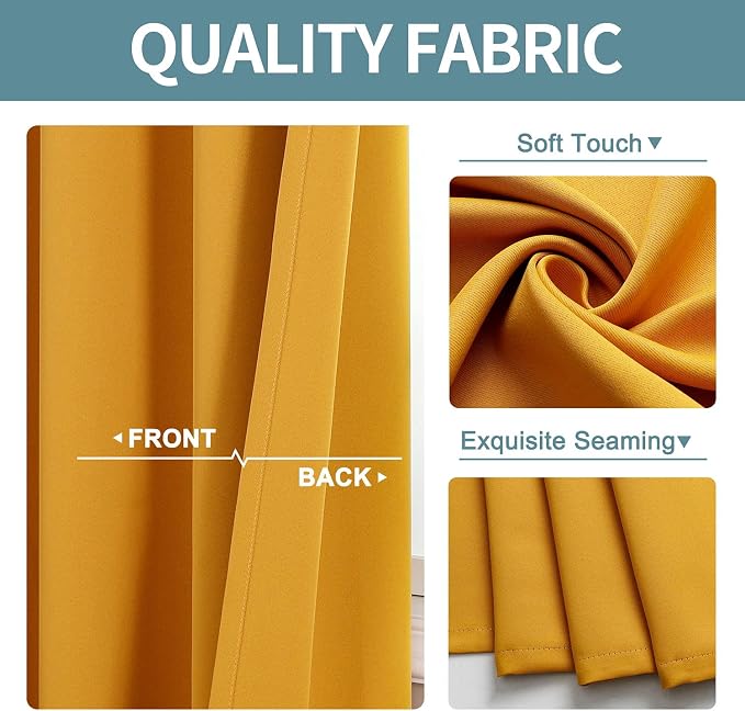 ChrisDowa Blackout Curtains Door Curtain Doorway Closet Drapes, 1 Panel | 52W x - Image 3