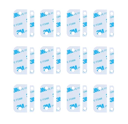Adhesive Replacement Tape for Ring Alarm Contact Sensors & Magnets (2nd Gen) – Durable Double-Sided Pads for Easy Installation – Pack of 12 Sensor Pads & 12 Magnet Pads, Pre-Cut, No Cutting Needed