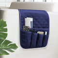 Armchair Caddy for Recliner, Non Slip Sofa Arm Organizer, Deep Blue | 5-Pocket by AUVCAS