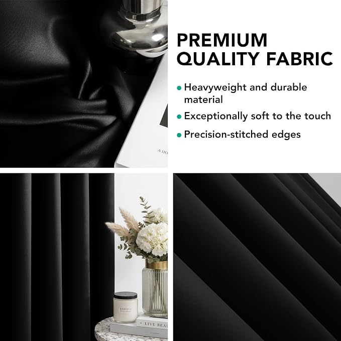 Deconovo Room Darkening Thermal Insulated Blackout Grommet Window Curtain - Image 6