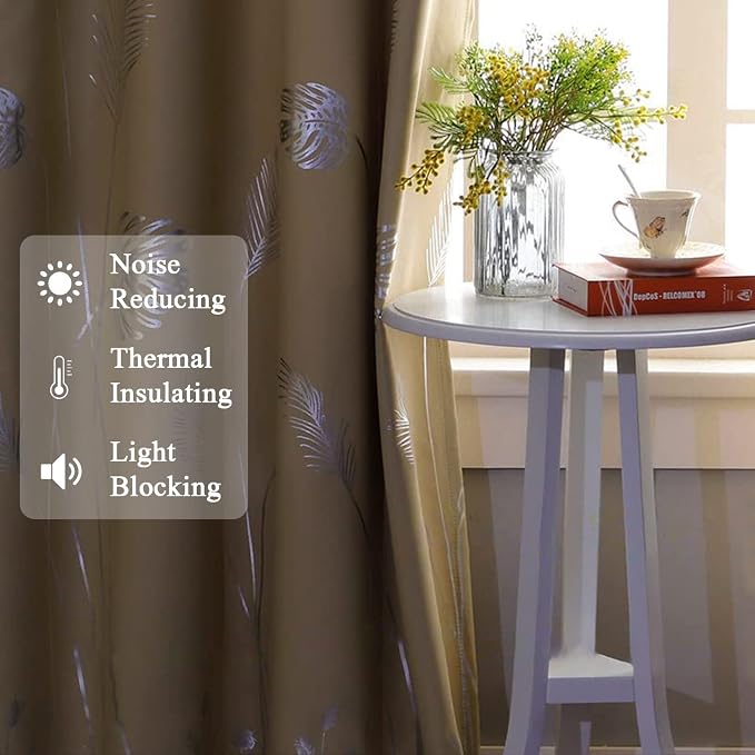 Beige Room Darkening Curtain for Sliding Door 80W x 84L Inch Long Extra Wide - Image 6