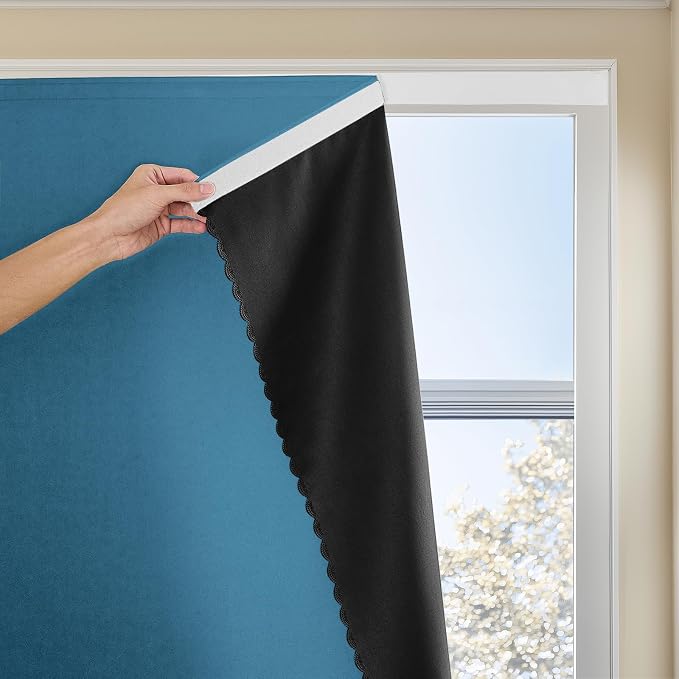 JILRON Magic Tape Stick on Portable Curtains by JILRON