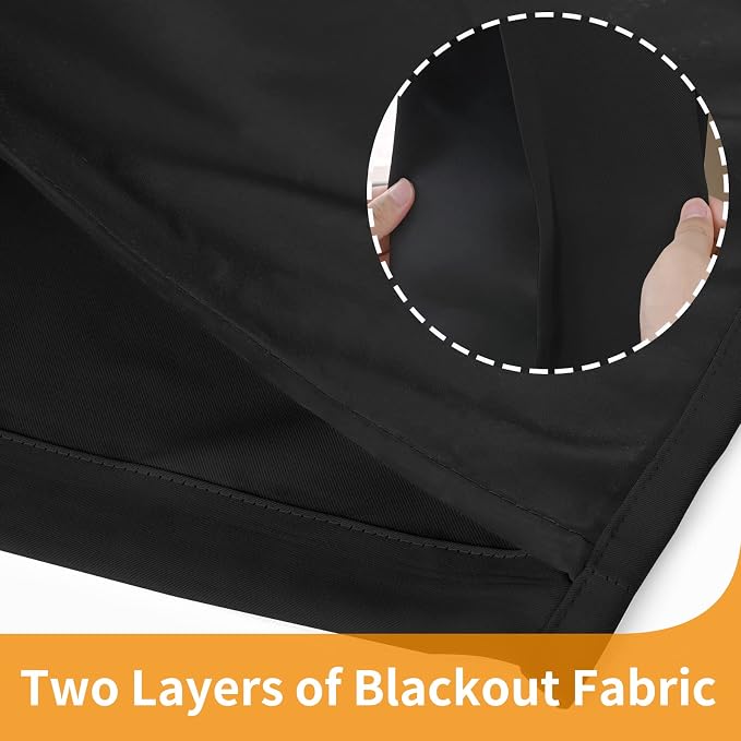 YoungsTex 100% Blackout Curtains 72 Inch Length - Image 5