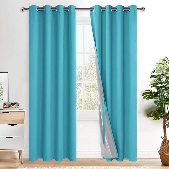 XWZO Complete Blackout Shades Window Curtain Panels by XWZO