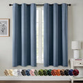 MIULEE Blackout Curtains for Bedroom 2 Panels 29 x 40 Inch Long Stone Blue | by MIULEE
