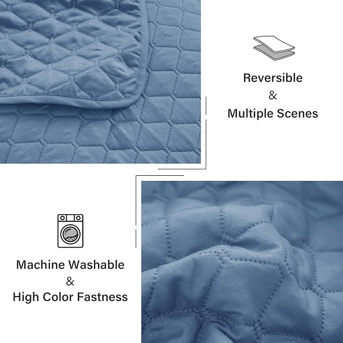 Exclusivo Mezcla Reversible Full Queen Quilt Bedding Set, Soft Microfiber - Image 6