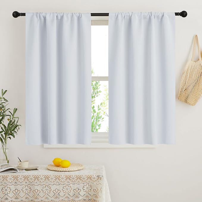 RYB HOME Short Curtains for Bedroom, Room Darkening Insulated | Rod Pocket by RYBHOME