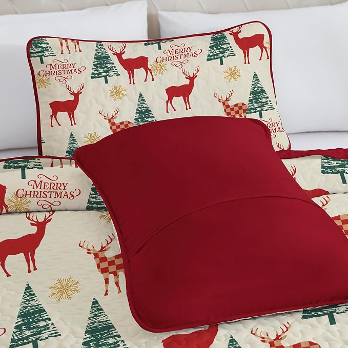 Dinjoy Quilt Set Queen Christmas - Image 7