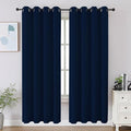 CUCRAF Navy Blue Blackout Curtains 72 inch Length 2 Panels Set, Room Darkening by CUCRAF