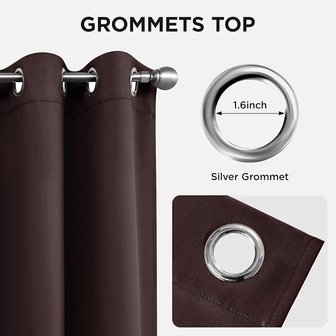 Joydeco Blackout Curtains 84 inches Long 2 Panels Set, Thermal Insulated Long - Image 5