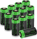 Enegitech CR123A 3V Lithium Battery, 123 Lithium Batteries 3 Volt 1600mAh for Smart Smoke Detector, Fire Alarm, Flood & Freeze Sensor, Carbon Monoxide Detector Non-Rechargeable 12 Pack