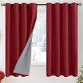 YoungsTex Burgundy Linen Blackout Curtains by YoungsTex