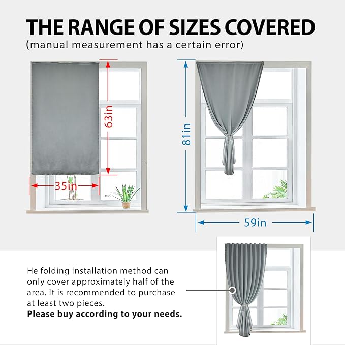 JILRON Magic Tape Stick on Portable Curtains - Image 3
