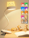 Cat Lamp, Dimmable RGB Clip on Light, Cute Desk Lamp Rechargeable Night Light | by Unknown