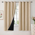 YoungsTex 100% Blackout Curtains 63 Inch Length 2 Panels, Room Darkening Drapes by YoungsTex