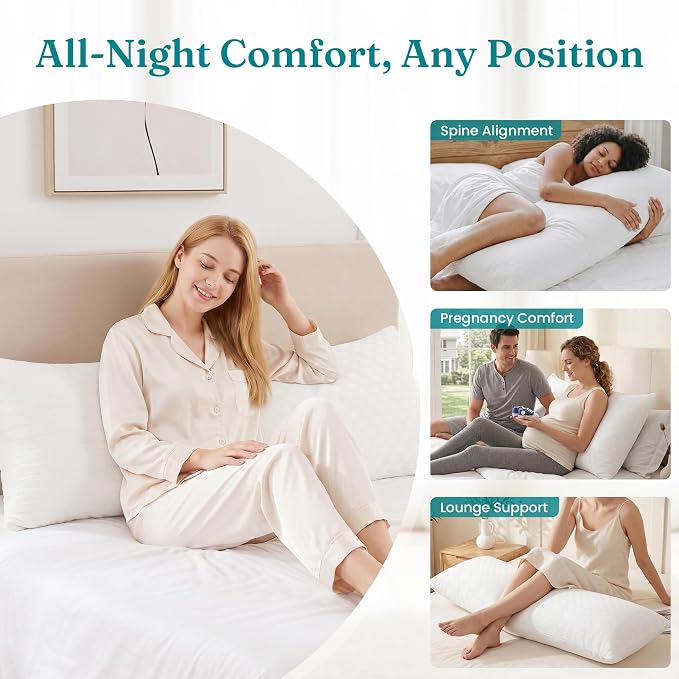 Oubonun Full Body Pillow for Adults, Soft and Fluffy Large Body Pillow for - Image 7