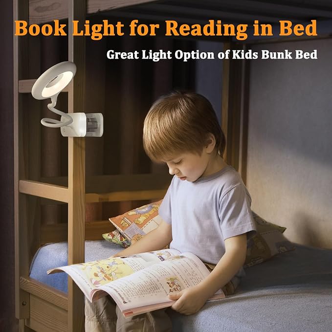 Rechargeable Clamp Light, LED Bed Reading Lamp - Image 7