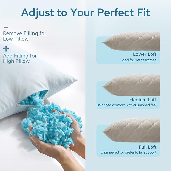 BEDELITE Cooling Body Pillow, Memory Foam Filled, 20x54 Inches | Soft & - Image 7