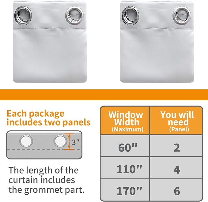 YoungsTex 100% Blackout Curtains 84 Inches Length - Image 6