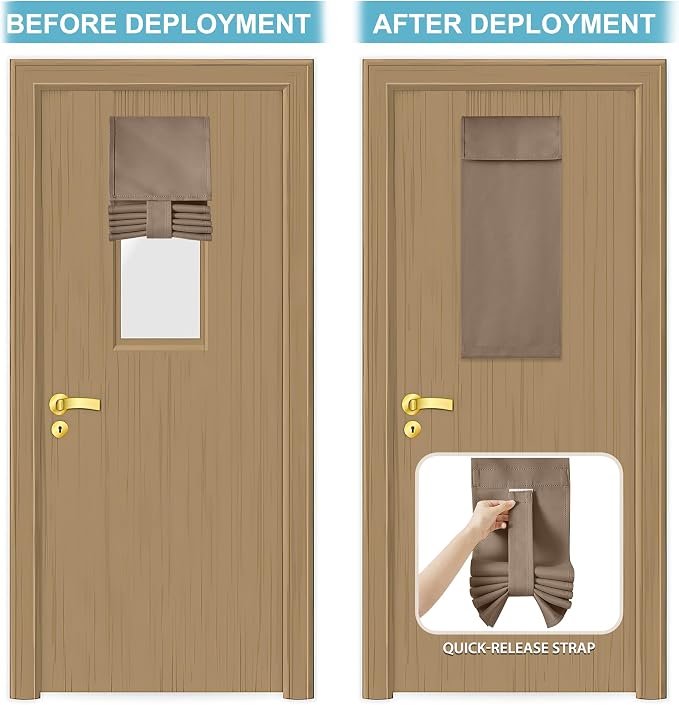 RYB HOME Classroom Door Window Cover, Room Darkening Block Views, Office Door - Image 5