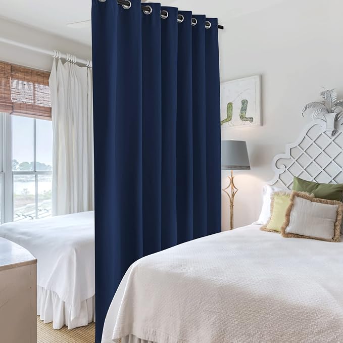 RYB HOME Privacy Curtain for Sliding Glass Door Locker Room Basement Closet | - Image 4